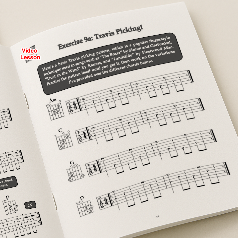 Ultimate Fingerstyle Workbook for Beginners (Physical Book)